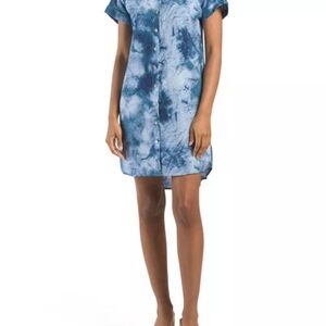 Cynthia Rowley Blue Tie-Dye Dress